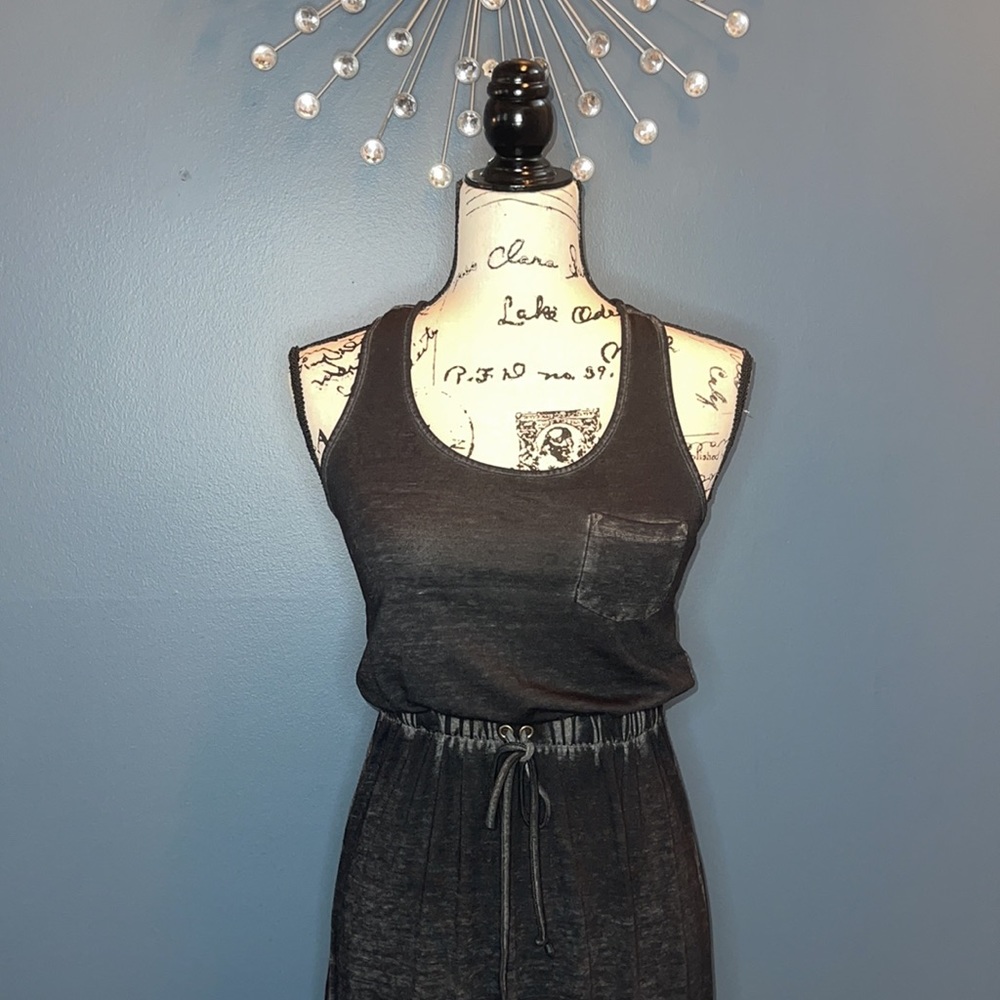 Derek Heart Drawstring waist Double slit Dress S
